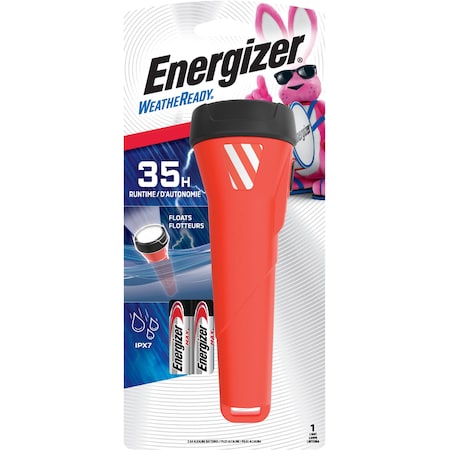 Energizer Energizer Weatheready 75 lm Black/Red LED Flashlight AA Battery WRWP21E